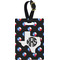 Texas Polka Dots Plastic Luggage Tag - Rectangular w/ Monogram