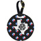 Texas Polka Dots Personalized Round Luggage Tag
