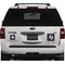Texas Polka Dots Personalized Square Car Magnets on Ford Explorer