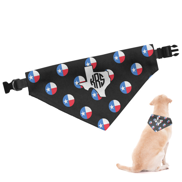 Custom Texas Polka Dots Dog Bandana - Large (Personalized)