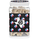Texas Polka Dots Dog Treat Jar (Personalized)