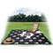 Texas Polka Dots Picnic Blanket - with Basket Hat and Book - in Use