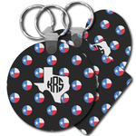 Texas Polka Dots Plastic Keychain (Personalized)