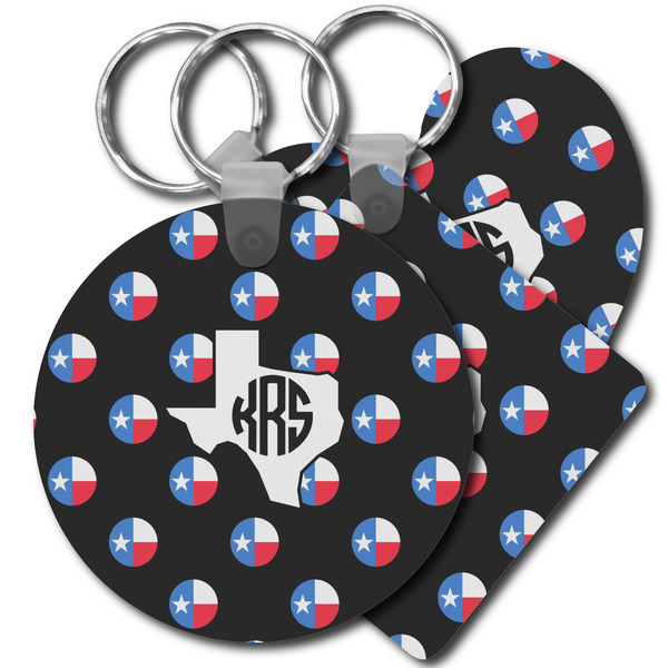 Custom Texas Polka Dots Plastic Keychain (Personalized)
