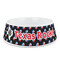 Texas Polka Dots Plastic Dog Bowl - Medium (Personalized)