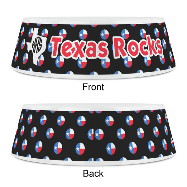 Texas Polka Dots Plastic Pet Bowls - Small - APPROVAL