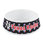 Texas Polka Dots Plastic Dog Bowl - Small (Personalized)