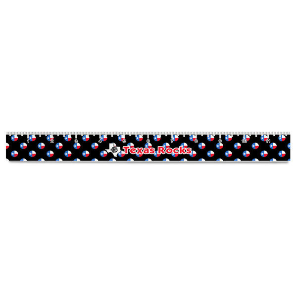 Texas Polka Dots Plastic Ruler - 12" - FRONT