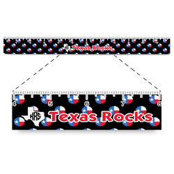 Texas Polka Dots Plastic Ruler - 12" (Personalized)