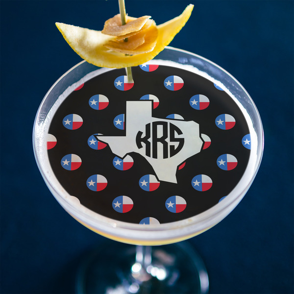 Texas Polka Dots Printed Drink Topper - XLarge - In Context