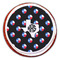 Texas Polka Dots Printed Icing Circle - Large - On Cookie