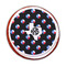 Texas Polka Dots Printed Icing Circle - Medium - On Cookie
