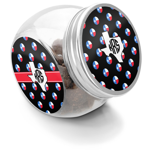 Custom Texas Polka Dots Puppy Treat Jar (Personalized)