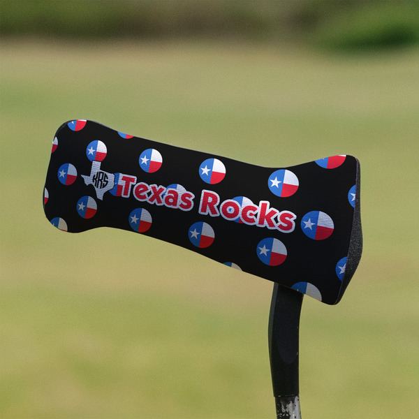 Texas Polka Dots Putter Cover - On Putter