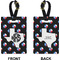 Texas Polka Dots Rectangle Luggage Tag (Front + Back)