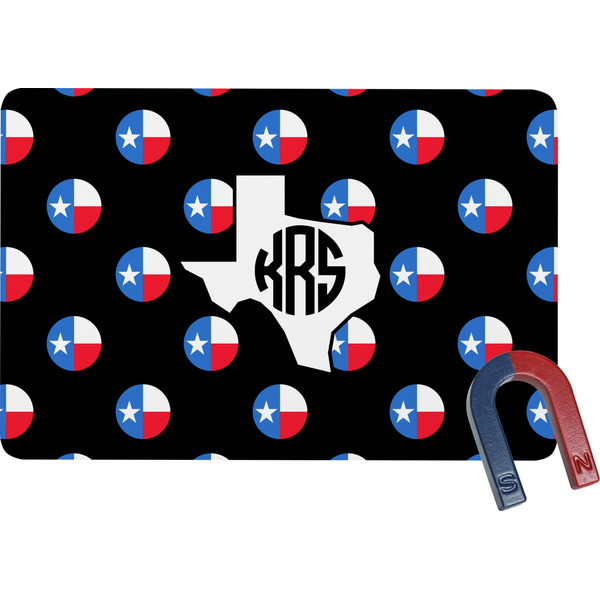 Custom Texas Polka Dots Rectangular Fridge Magnet (Personalized)