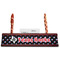 Texas Polka Dots Red Mahogany Nameplates with Business Card Holder - Straight