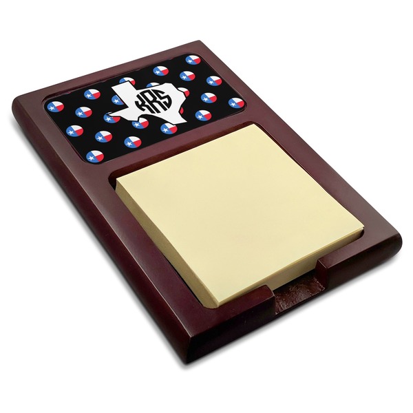 Custom Texas Polka Dots Red Mahogany Sticky Note Holder (Personalized)