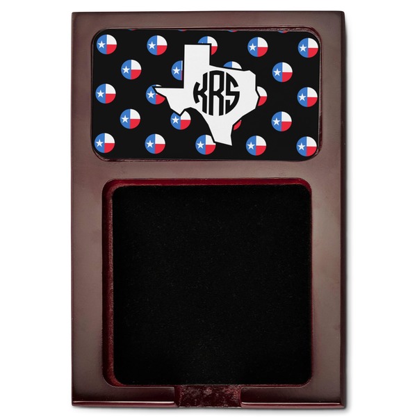 Texas Polka Dots Red Mahogany Sticky Note Holder - Flat