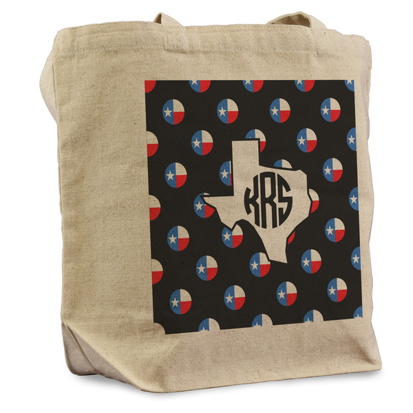 Custom Texas Polka Dots Reusable Cotton Grocery Bag (Personalized)