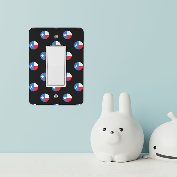 Texas Polka Dots Rocker Light Switch Covers - Single - IN CONTEXT