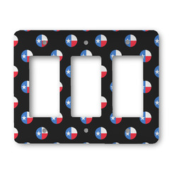 Texas Polka Dots Rocker Style Light Switch Cover - Three Switch