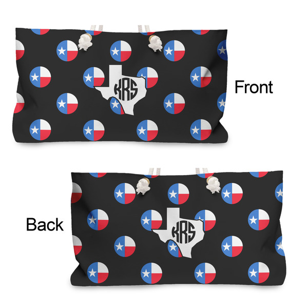 Texas Polka Dots Large Rope Tote - From & Back View