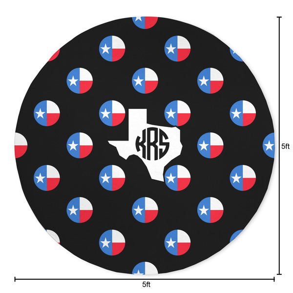 Texas Polka Dots Round Area Rug - Size
