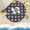 Texas Polka Dots Round Beach Towel Lifestyle