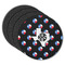 Texas Polka Dots Round Rubber Backed Coasters - Set of 4 (Personalized)