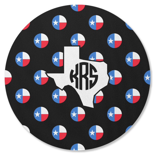 Custom Texas Polka Dots Round Rubber Backed Coaster (Personalized)