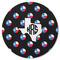 Texas Polka Dots Round Rubber Backed Coaster (Personalized)