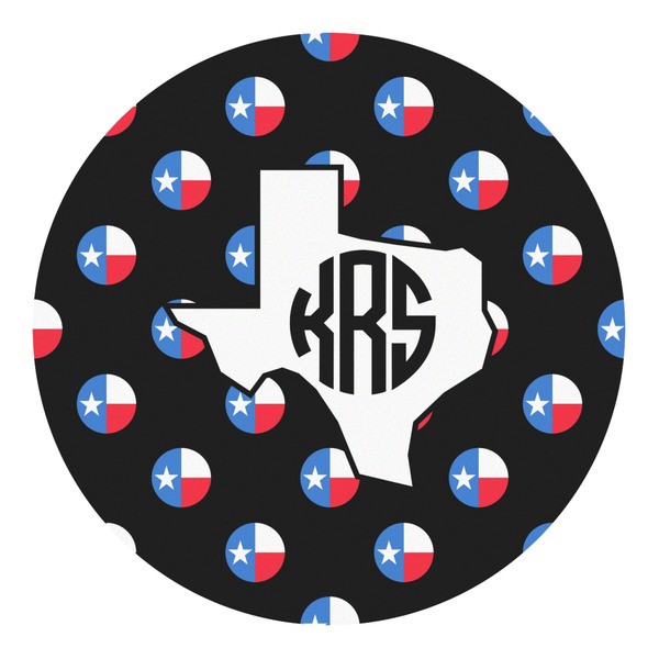 Custom Texas Polka Dots Round Decal - Medium (Personalized)