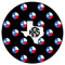Texas Polka Dots Round Fridge Magnet - FRONT