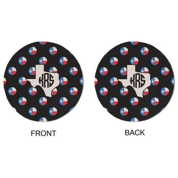 Texas Polka Dots Round Linen Placemats - APPROVAL (double sided)