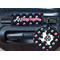 Texas Polka Dots Round Luggage Tag & Handle Wrap - In Context
