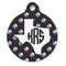 Texas Polka Dots Round Pet ID Tag - Large - Front