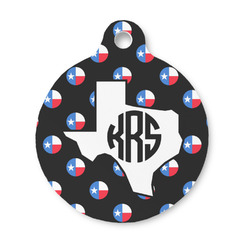 Texas Polka Dots Round Pet ID Tag - Small (Personalized)