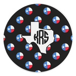 Texas Polka Dots Round Stone Trivet (Personalized)