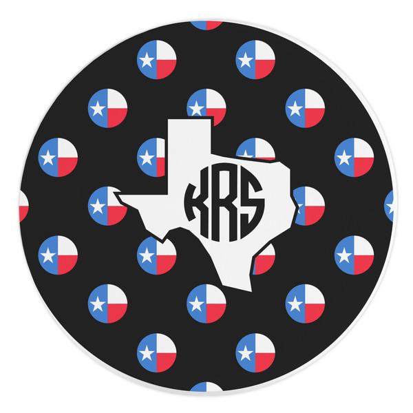 Custom Texas Polka Dots Round Stone Trivet (Personalized)