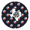Texas Polka Dots Round Stone Trivet - Front View