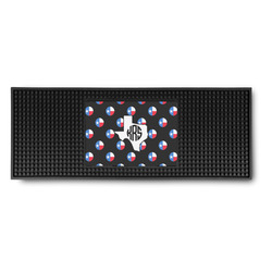 Texas Polka Dots Rubber Bar Mat (Personalized)