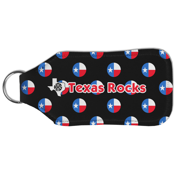 Texas Polka Dots Sanitizer Holder Keychain - Large (Back)