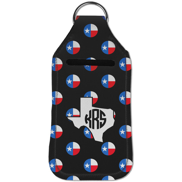 Texas Polka Dots Sanitizer Holder Keychain - Large (Front)