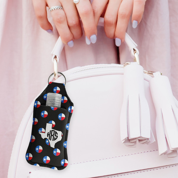 Texas Polka Dots Sanitizer Holder Keychain - Large (LIFESTYLE)