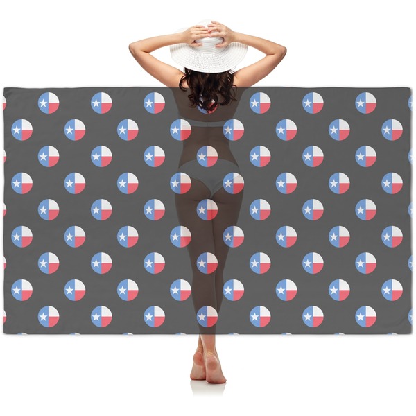 Custom Texas Polka Dots Sheer Sarong