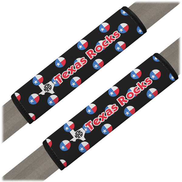 Custom Texas Polka Dots Seat Belt Covers (Set of 2) (Personalized)