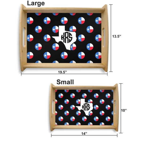 Texas Polka Dots Serving Tray Wood Sizes