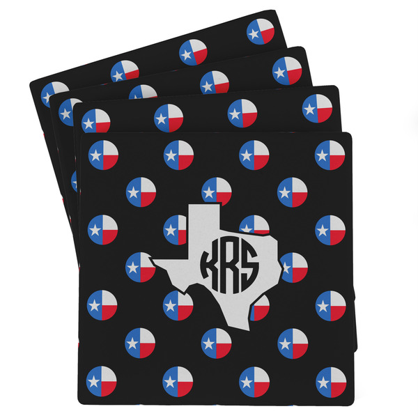 Custom Texas Polka Dots Absorbent Stone Coasters - Set of 4 (Personalized)