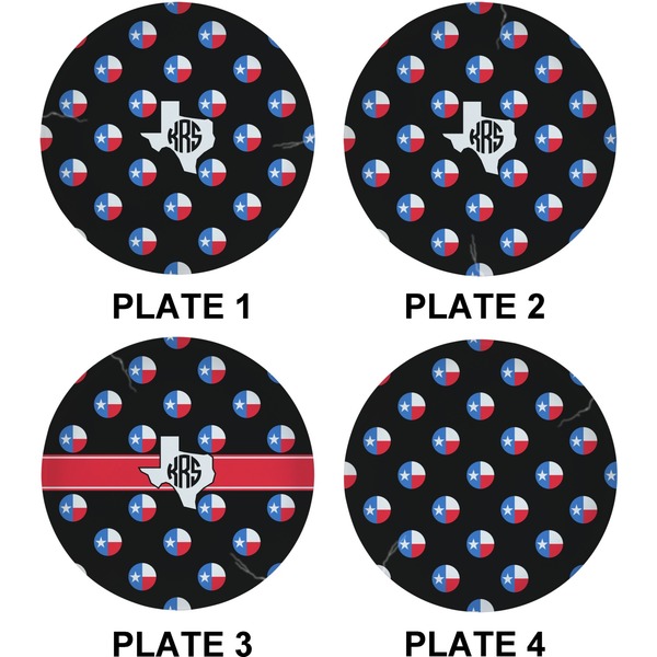 Texas Polka Dots Set of Lunch / Dinner Plates (Approval)